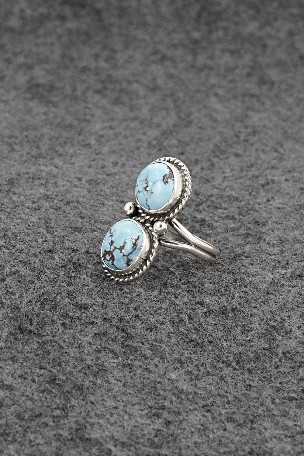 Turquoise & Sterling Silver Ring - Eugene Gruber - Size 6
