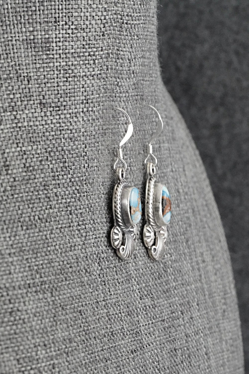 Turquoise & Sterling Silver Earrings - Verley Betone