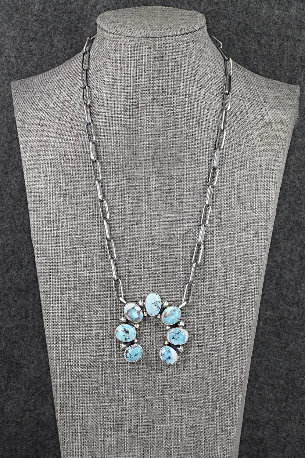 Turquoise & Sterling Silver Necklace - Darrin Livingston