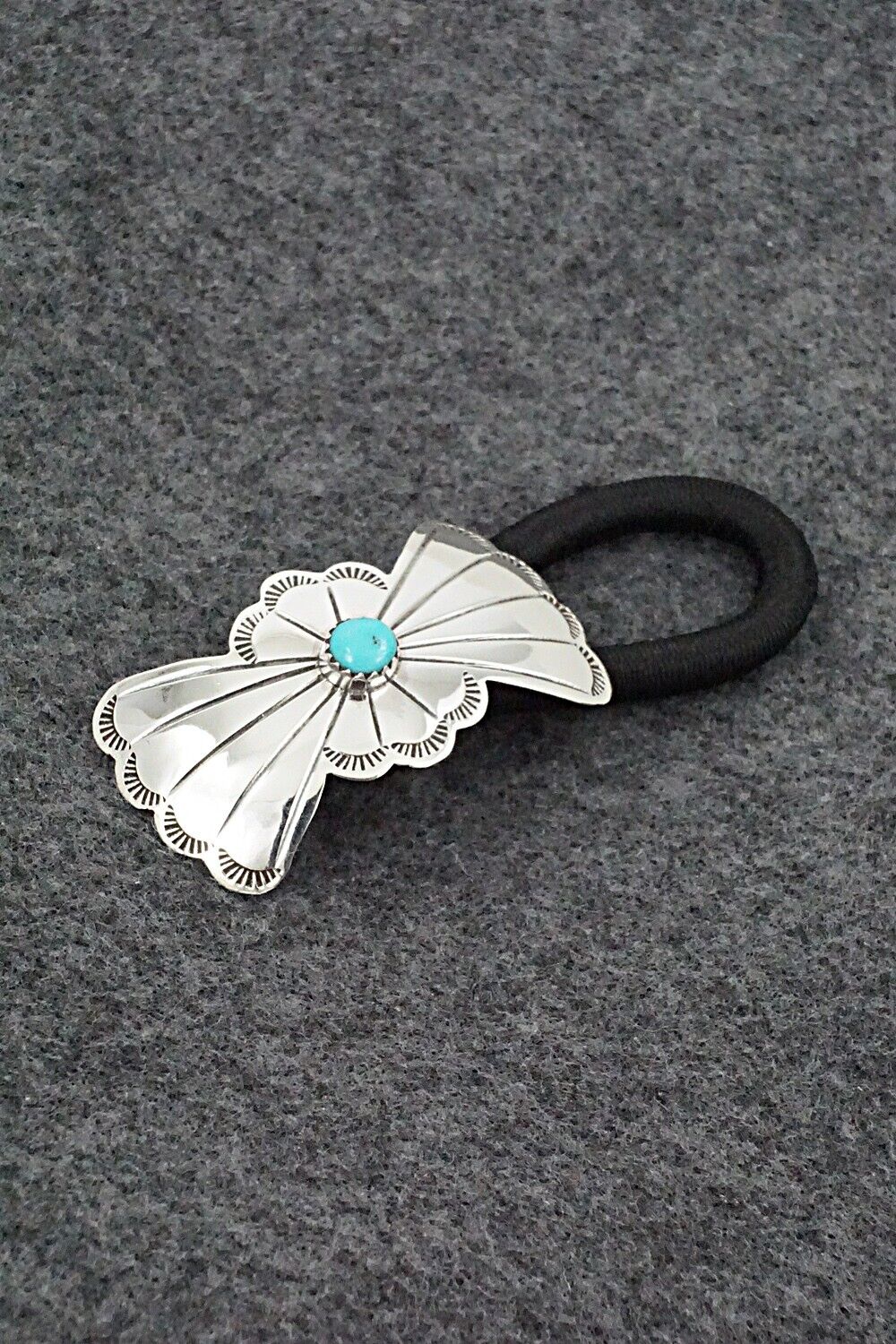 Turquoise & Sterling Silver Hair Tie - Phil Lynn