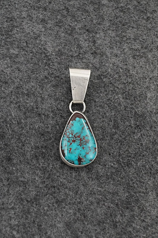 Turquoise & Sterling Silver Pendant - Rena Begay