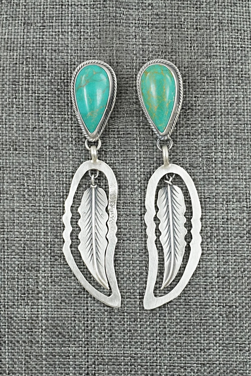 Turquoise & Sterling Silver Earrings - Darrin Livingston