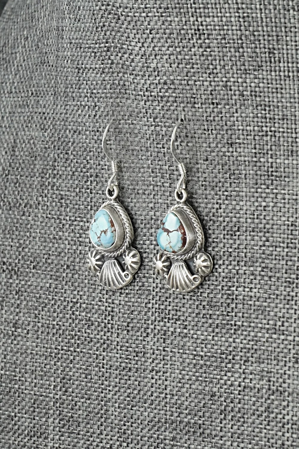 Turquoise & Sterling Silver Earrings - Verley Betone