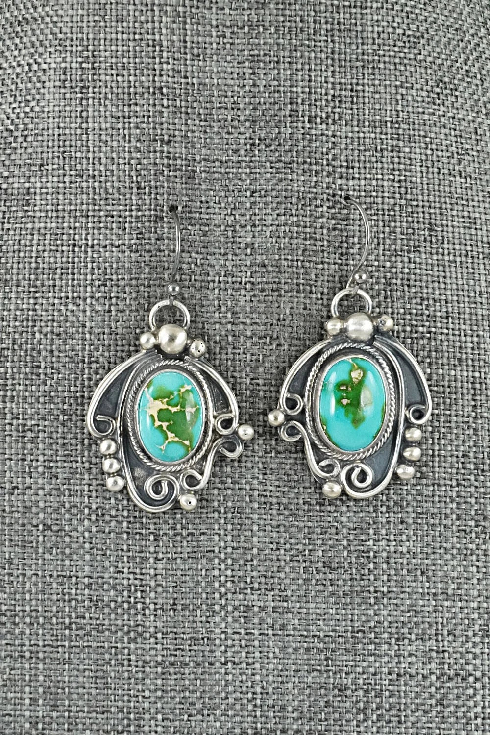 Turquoise & Sterling Silver Necklace and Earrings Set - Kathleen Livingston