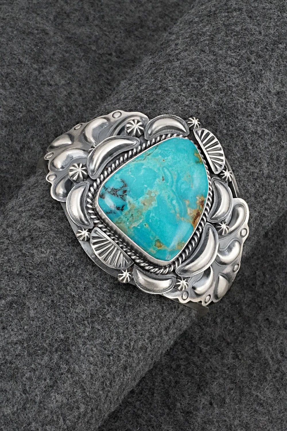 Turquoise & Sterling Silver Bracelet - Raymond Delgarito