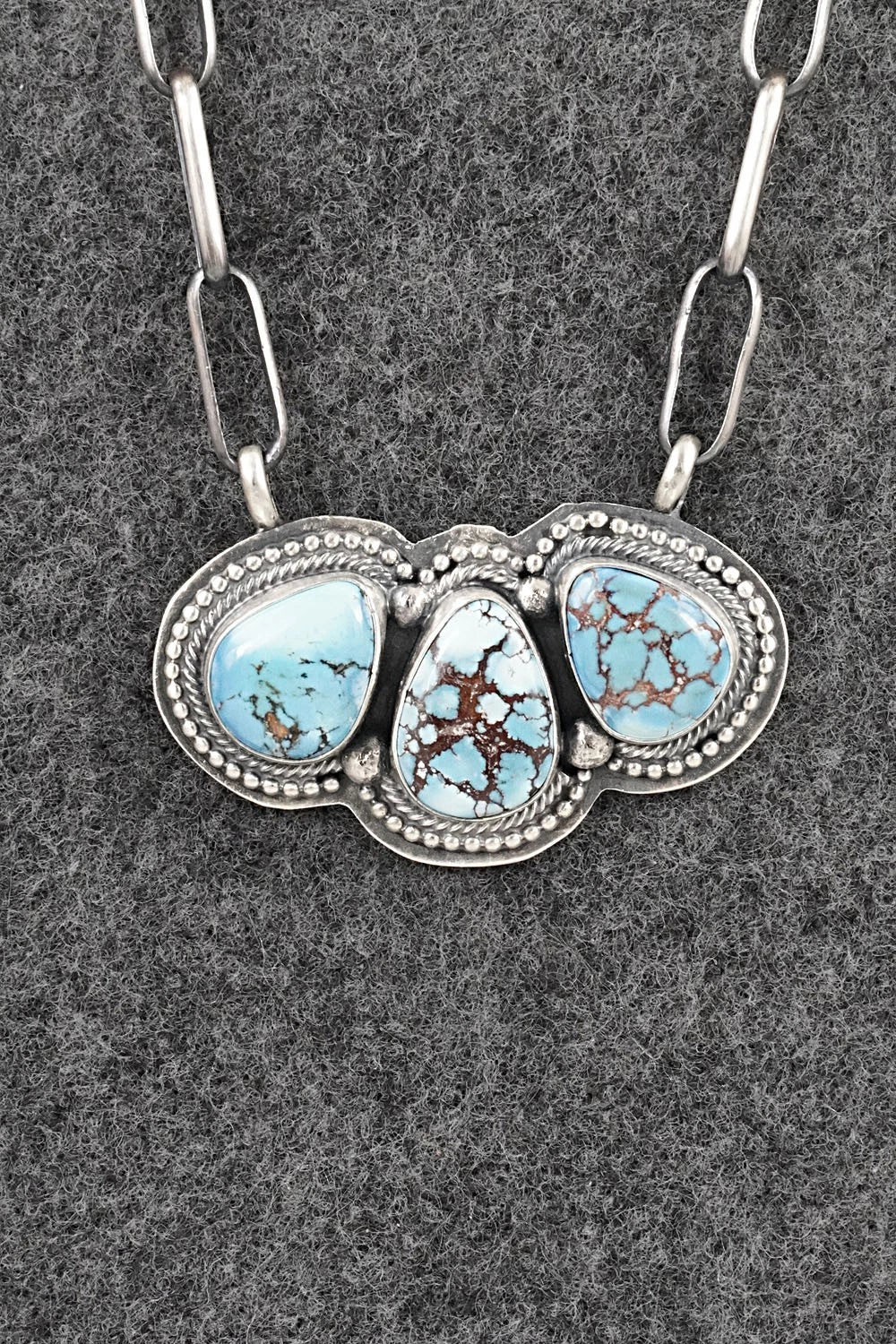 Turquoise & Sterling Silver Necklace - Darrin Livingston