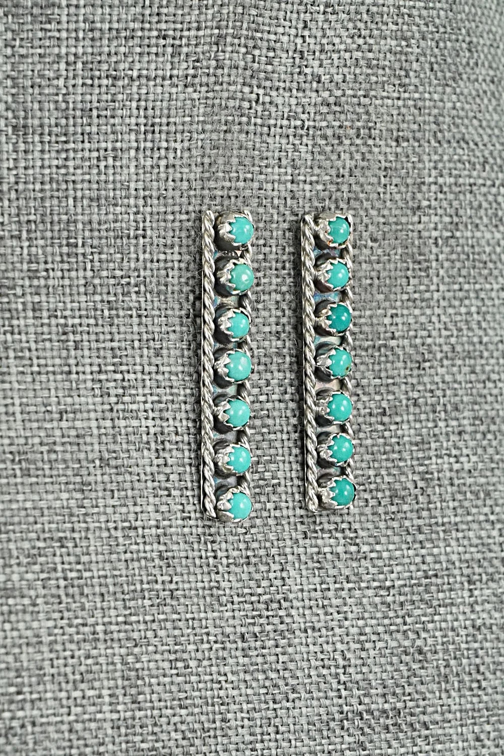Turquoise & Sterling Silver Earrings - Dominic Duboise