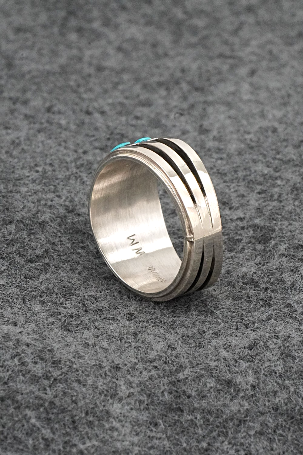 Turquoise & Sterling Silver Ring - Wilbert Muskett Jr. - Size 10.25