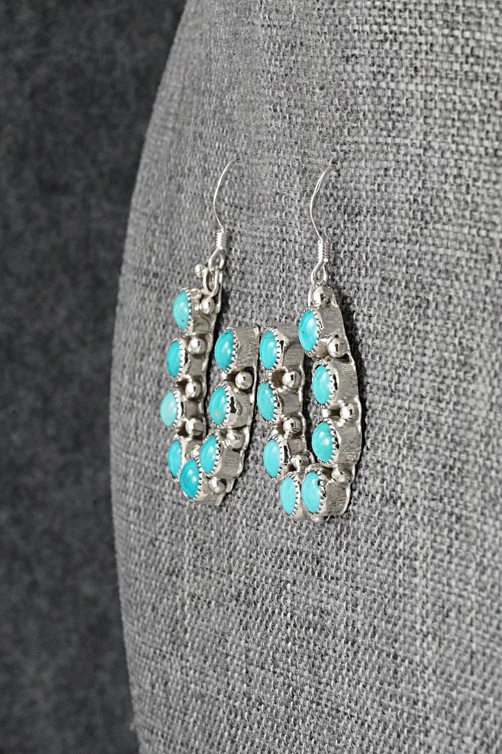 Turquoise & Sterling Silver Earrings - Angie Platero