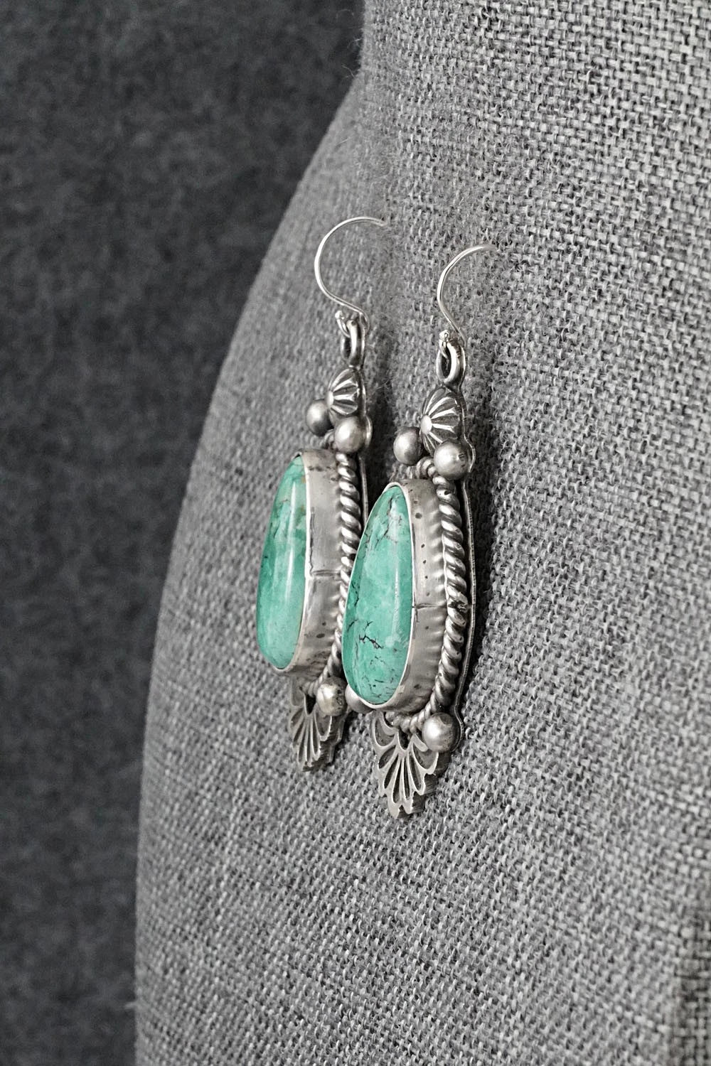Turquoise & Sterling Silver Earrings - Michael Calladitto