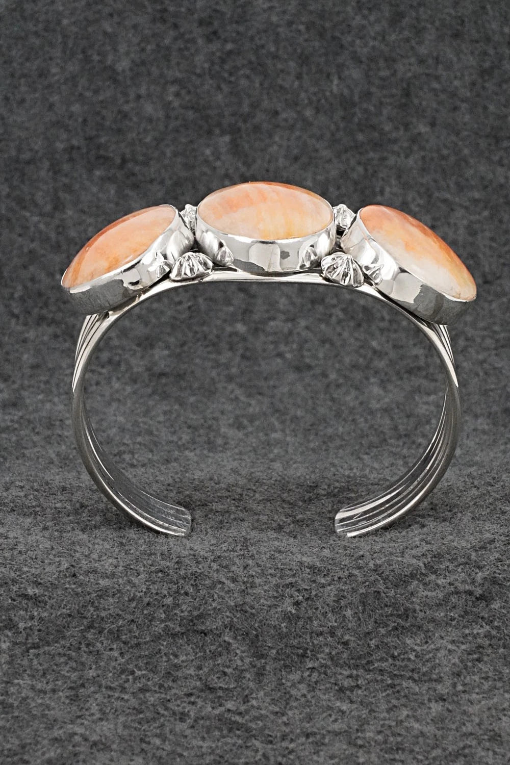 Spiny Oyster & Sterling Silver Bracelet - Paul Livingston