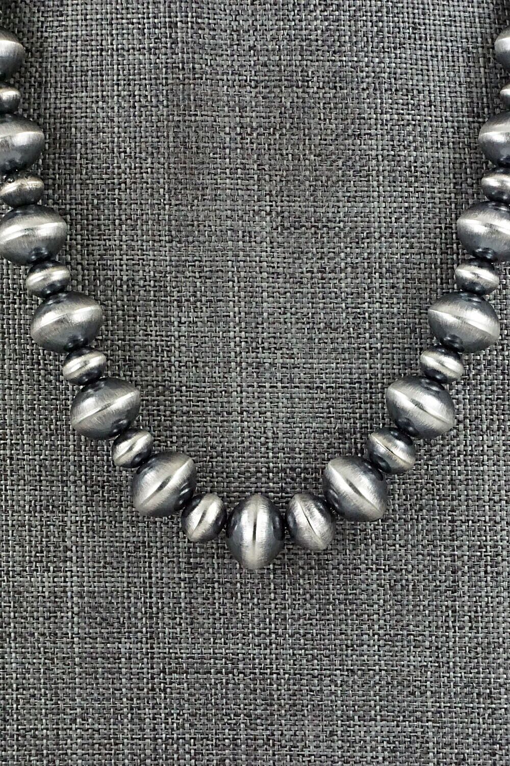 Sterling Silver Navajo Pearl Necklace 16" - Tonisha Haley