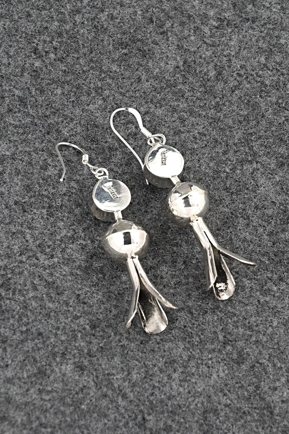 Turquoise & Sterling Silver Blossom Earrings - Emily Tsosie