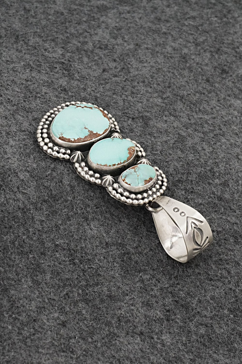 Turquoise & Sterling Silver Pendant - Darrin Livingston