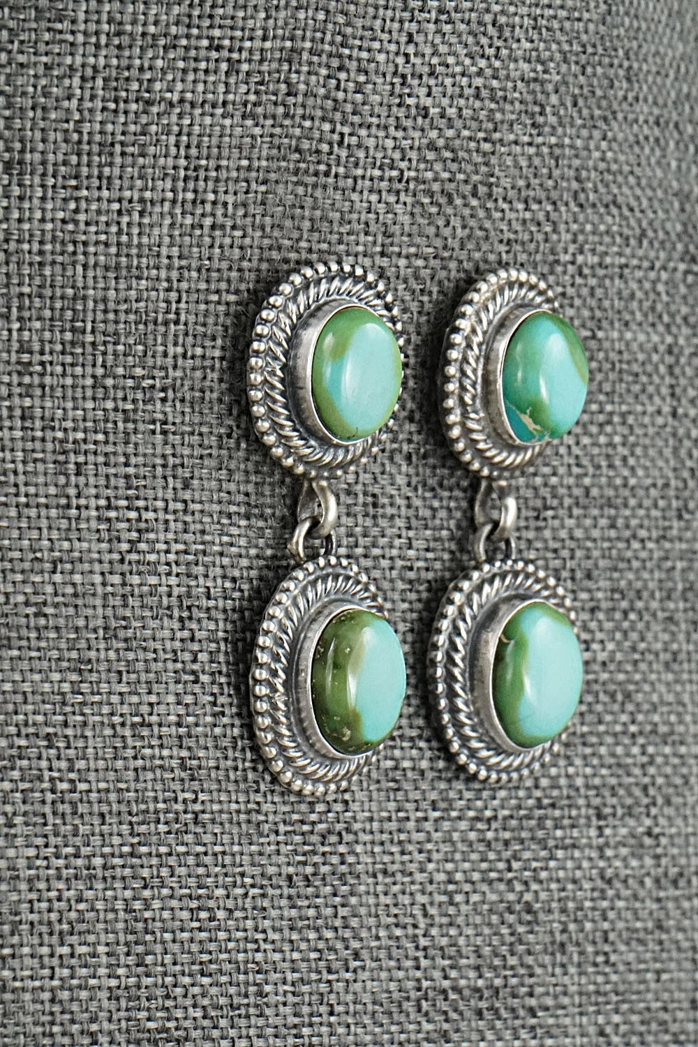 Turquoise & Sterling Silver Squash Blossom Set - Darrin Livingston