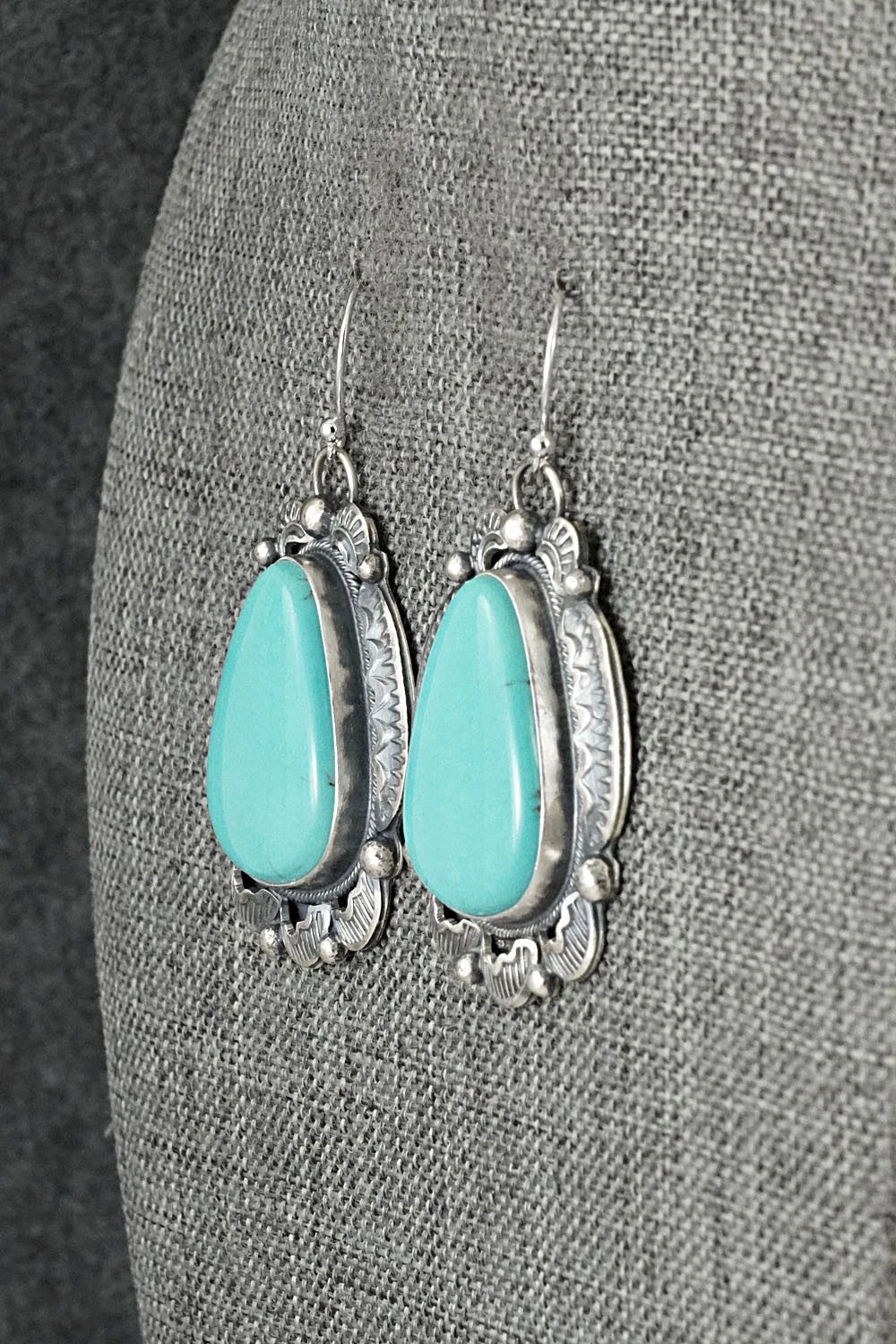 Turquoise & Sterling Silver Earrings - Jackson Hoskie