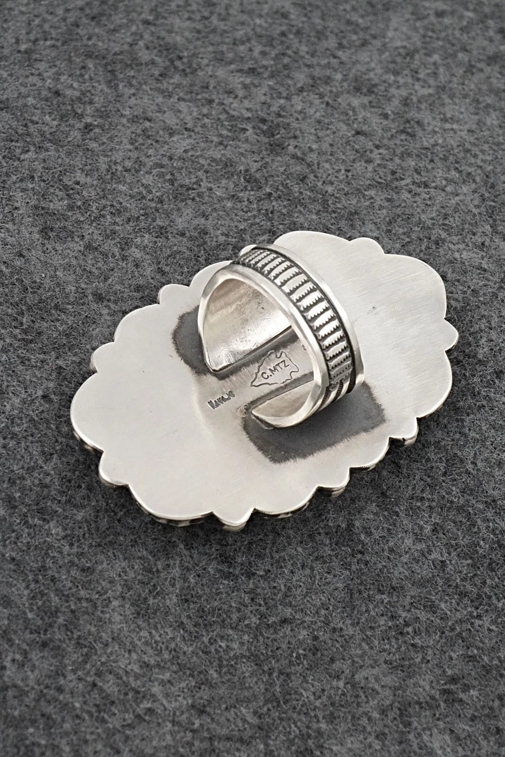 Turquoise & Sterling Silver Ring - Calvin Martinez - Size 8