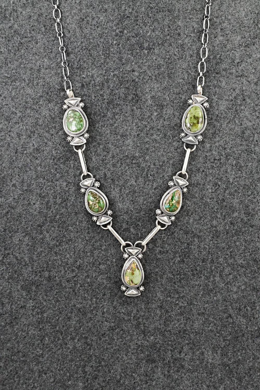 Turquoise & Sterling Silver Necklace - Derrick Gordon