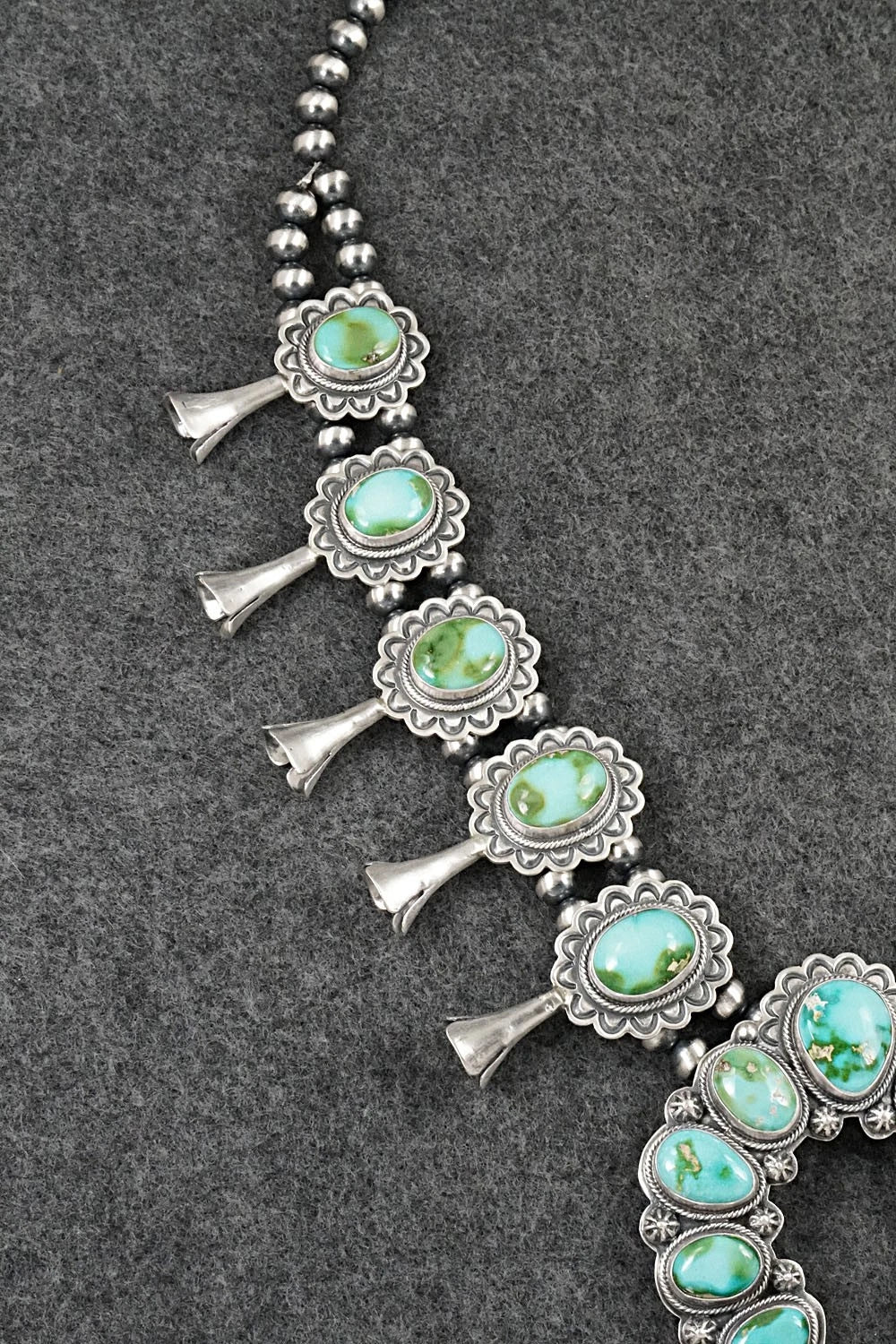Turquoise & Sterling Silver Squash Blossom Set - Randy Boyd
