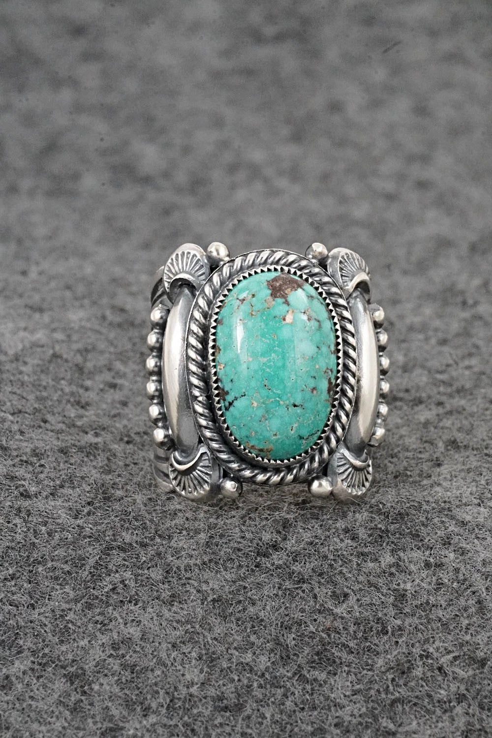 Turquoise & Sterling Silver Ring - Delbert Gordon - Size 7