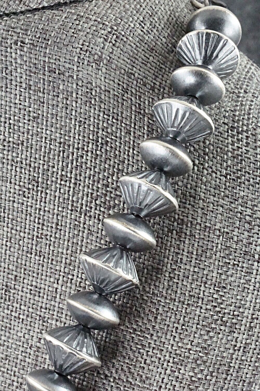 Sterling Silver Navajo Pearl Necklace 18" - Preston Haley