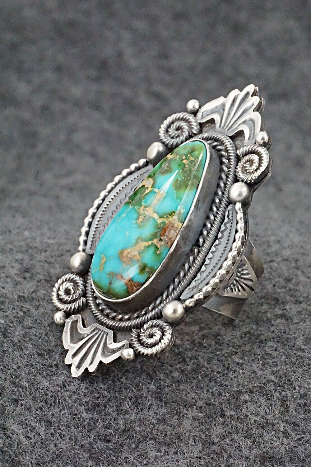 Turquoise & Sterling Silver Ring - Rosita Calladitto - Size 9