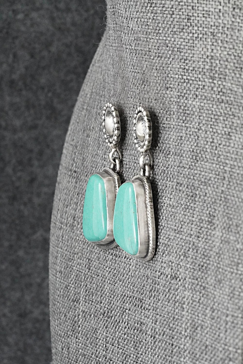 Turquoise & Sterling Silver Earrings - Darrin Livingston