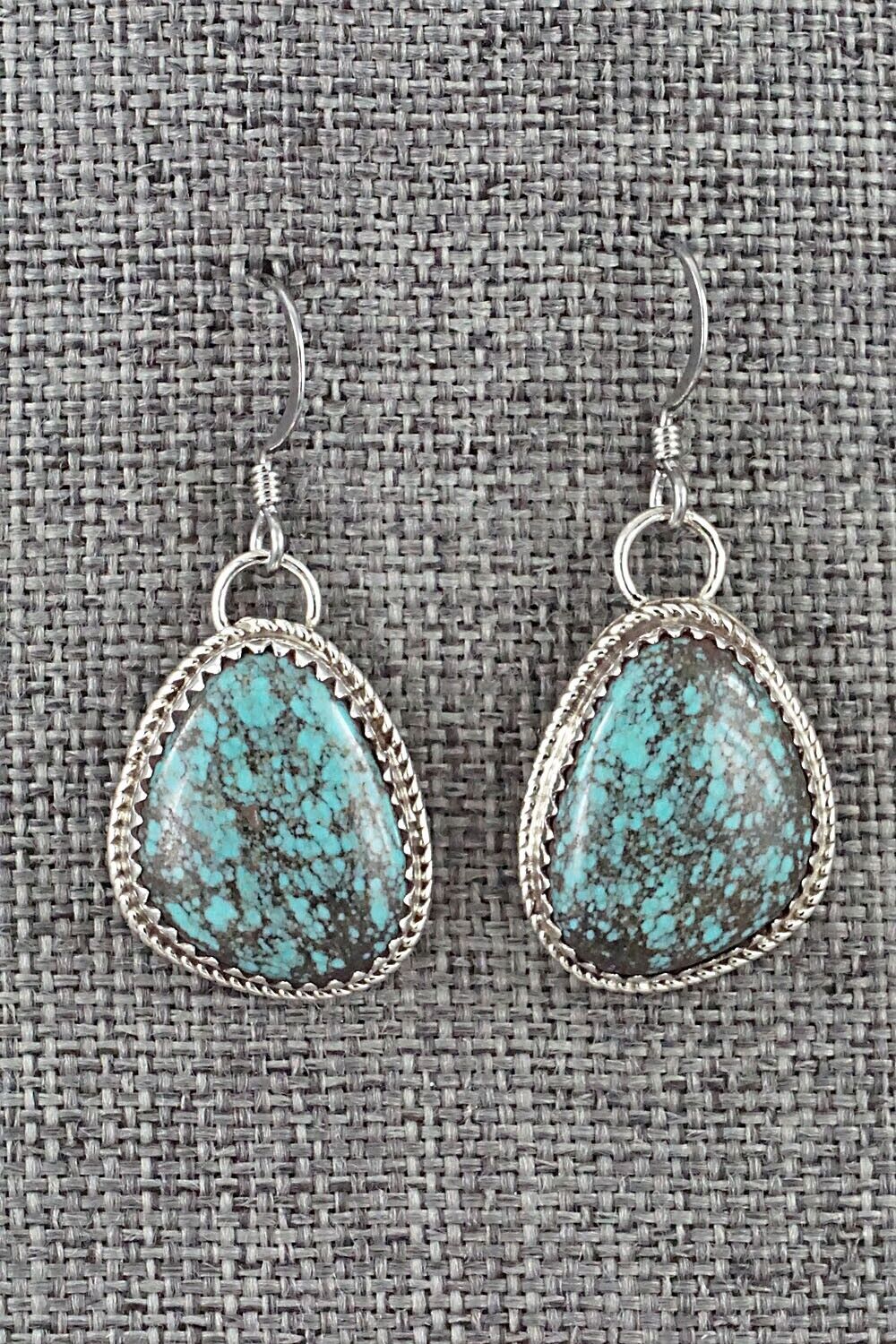 Turquoise & Sterling Silver Earrings - Ernest Hawthorne