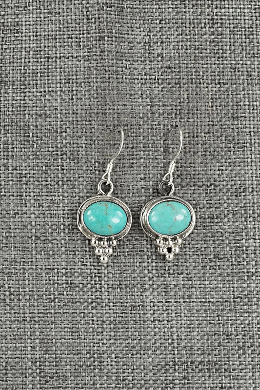 Turquoise & Sterling Silver Earrings - Isabelle Yazzie