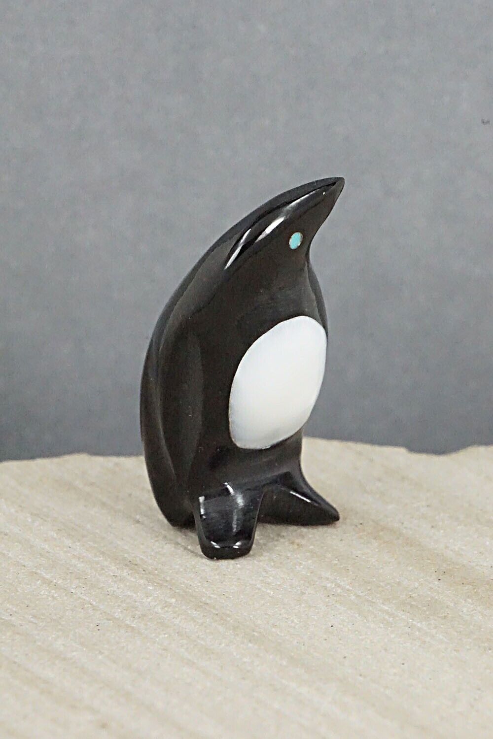 Penguin Zuni Fetish Carving - Calvert Bowannie