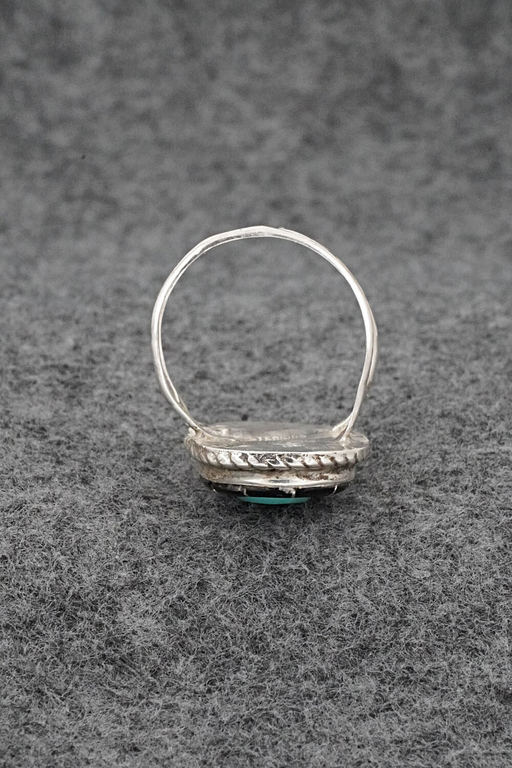 Multi-Stone & Sterling Silver Inlay Ring - Ola Eriacho - Size 8.5