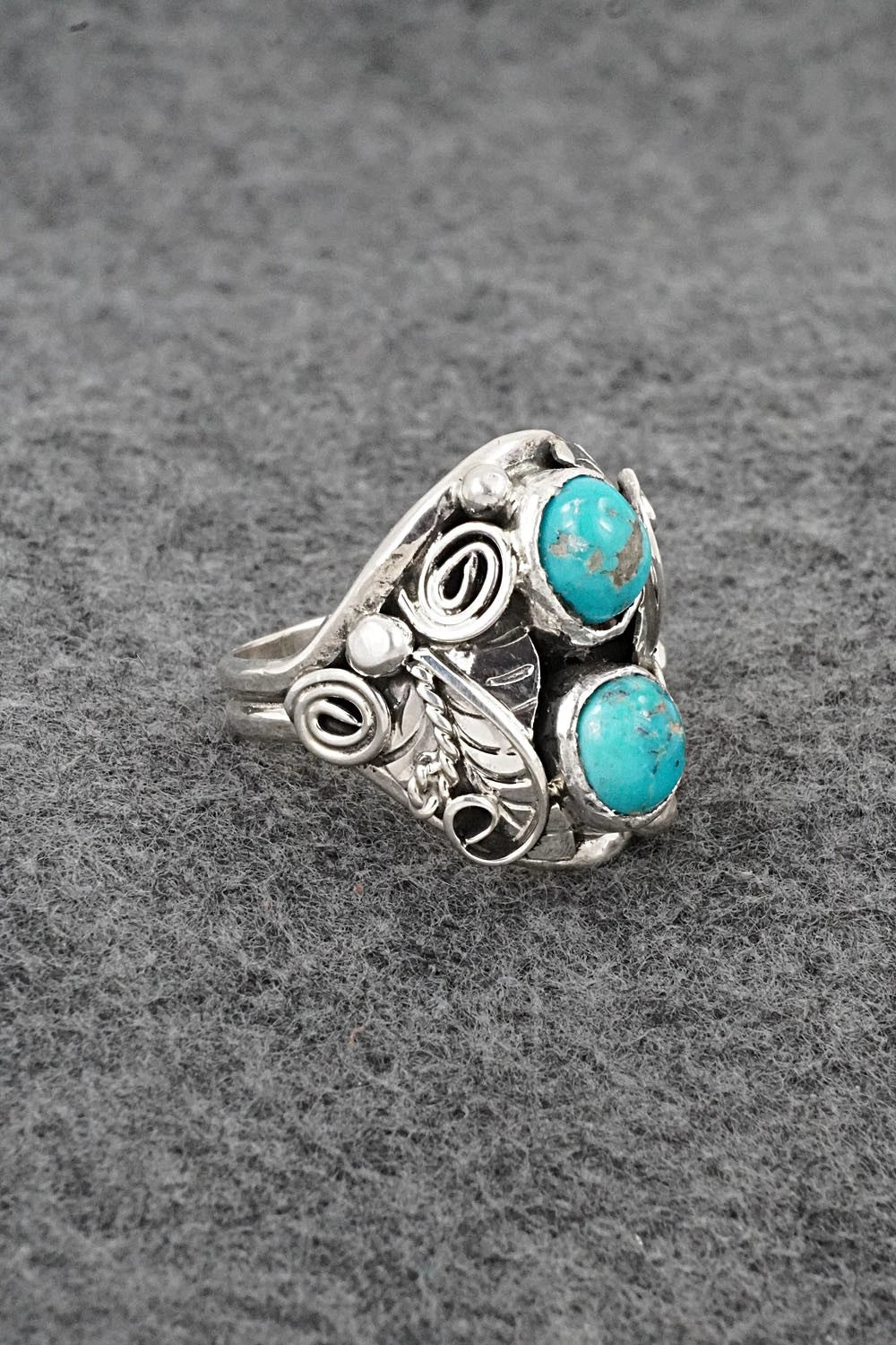 Turquoise & Sterling Silver Ring - Lauren Brown - Size 11.5