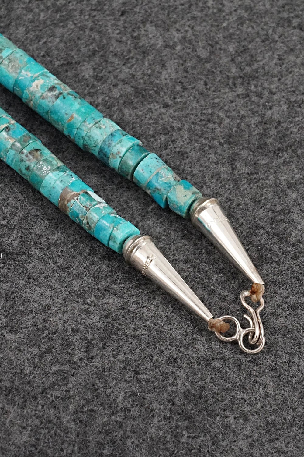 Turquoise & Sterling Silver Necklace 20" - Joe Garcia