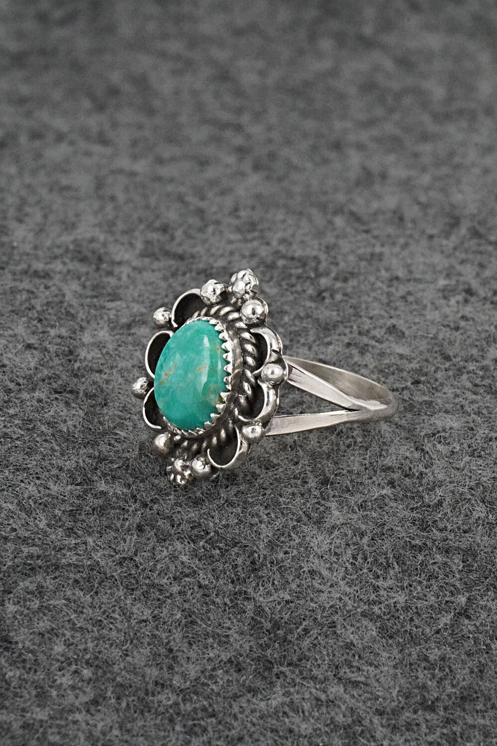 Turquoise & Sterling Silver Ring - Frieda Martinez - Size 7.25