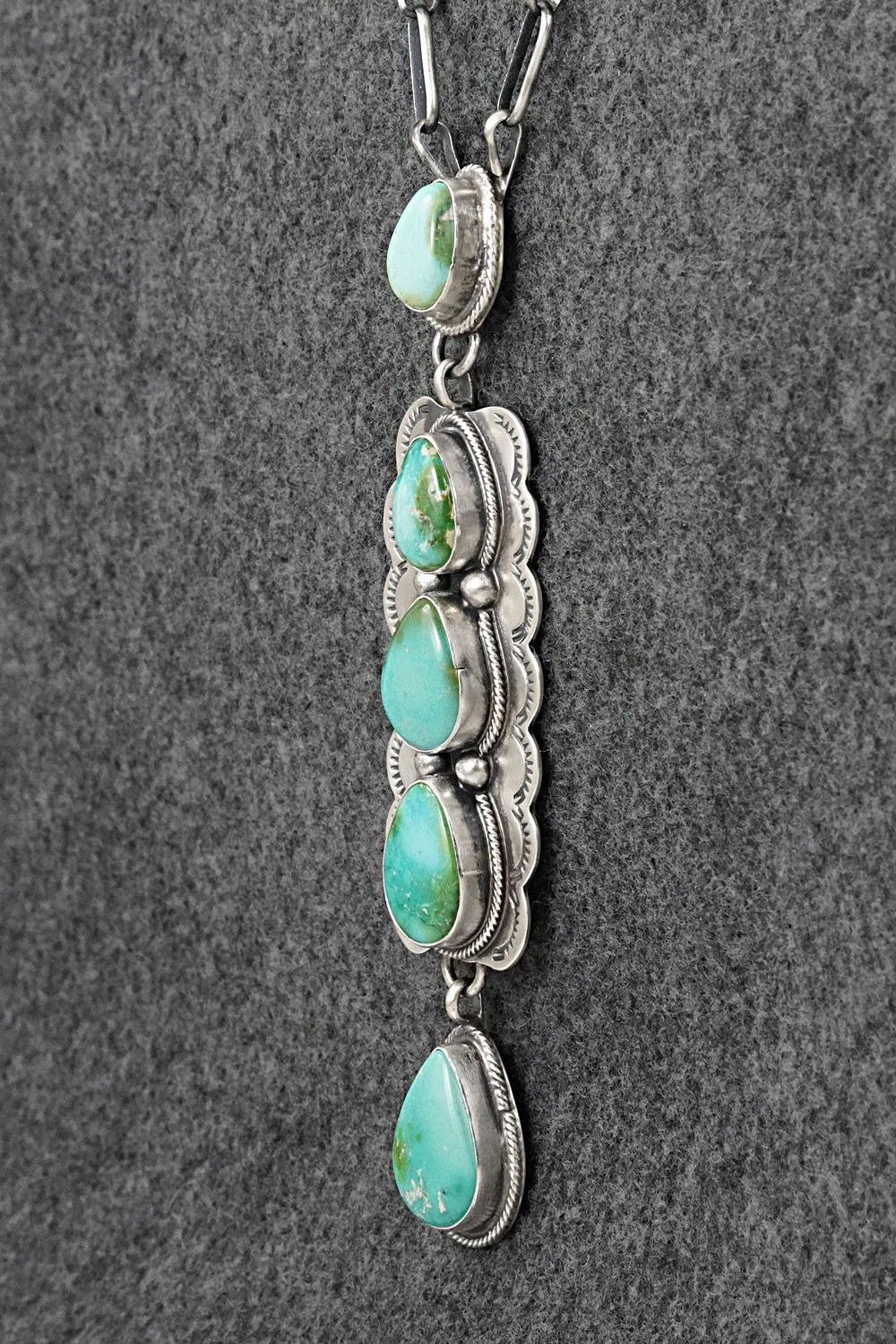 Turquoise & Sterling Silver Necklace - Bobby Johnson