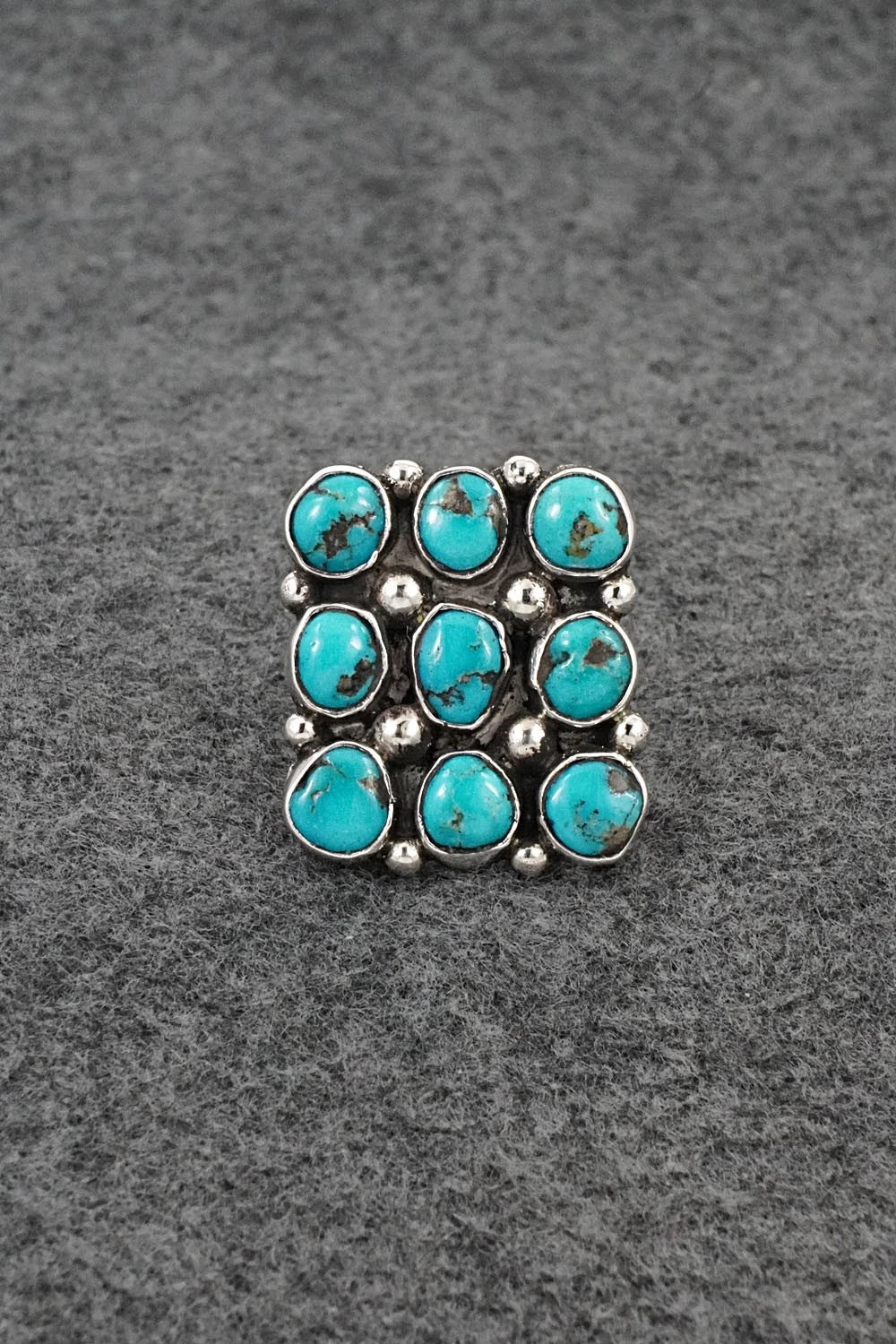 Turquoise & Sterling Silver Ring - Priscilla Reeder - Size 9