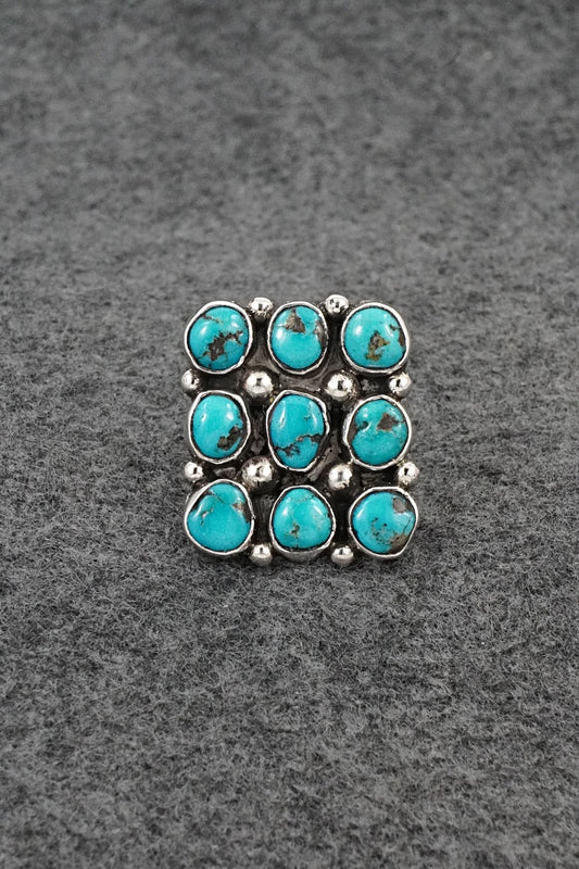 Turquoise & Sterling Silver Ring - Priscilla Reeder - Size 9