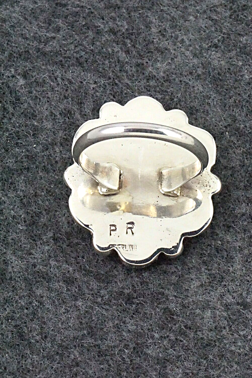 Turquoise & Sterling Silver Ring - Priscilla Reeder - Size 8.5