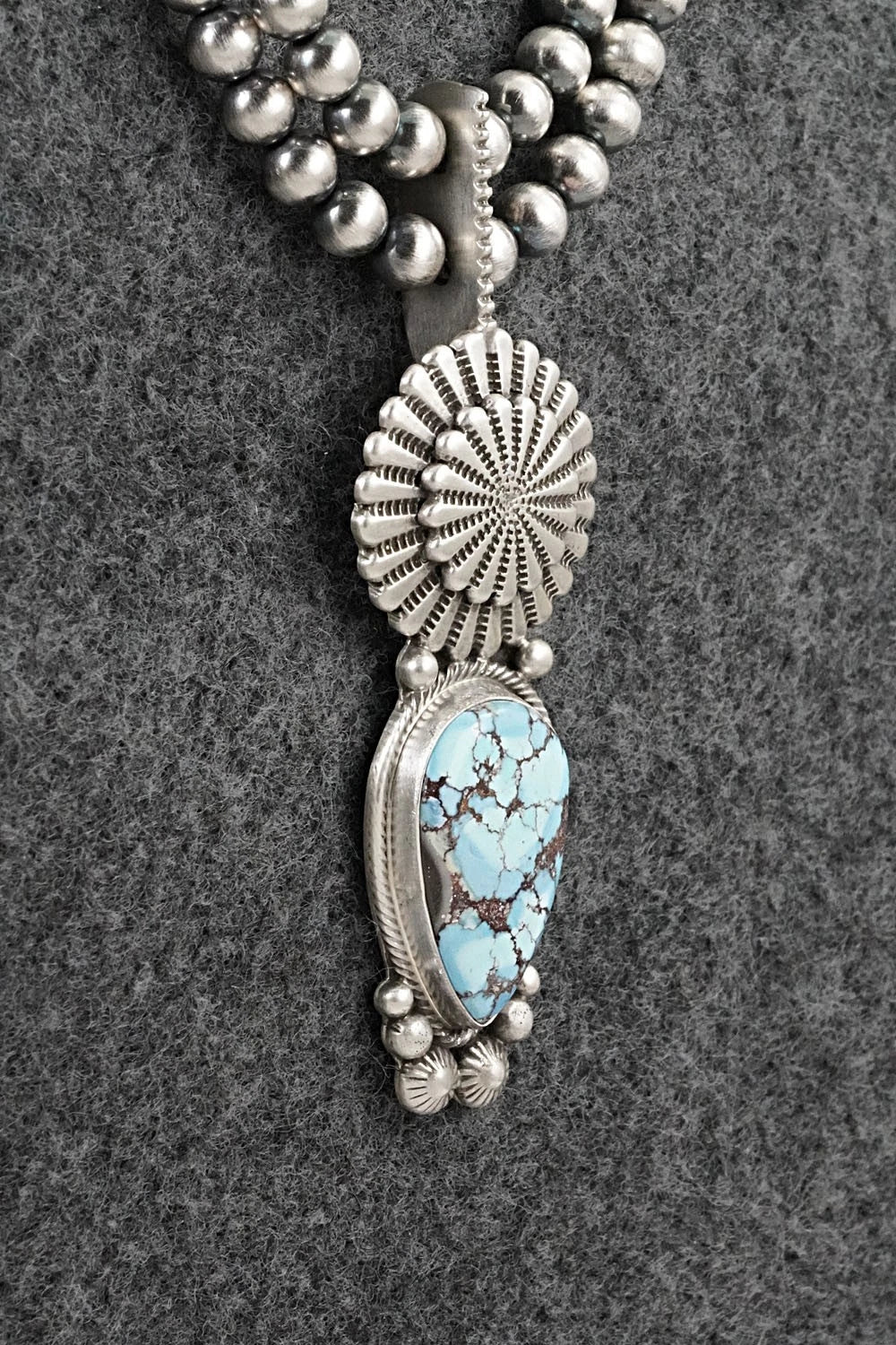 Turquoise & Sterling Silver Necklace - Tom Lewis