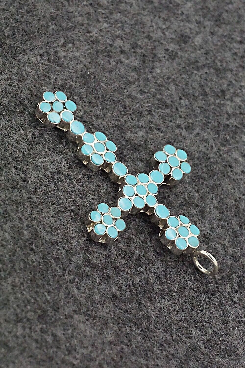 Turquoise and Sterling Silver Pendant - Rupert Shetima