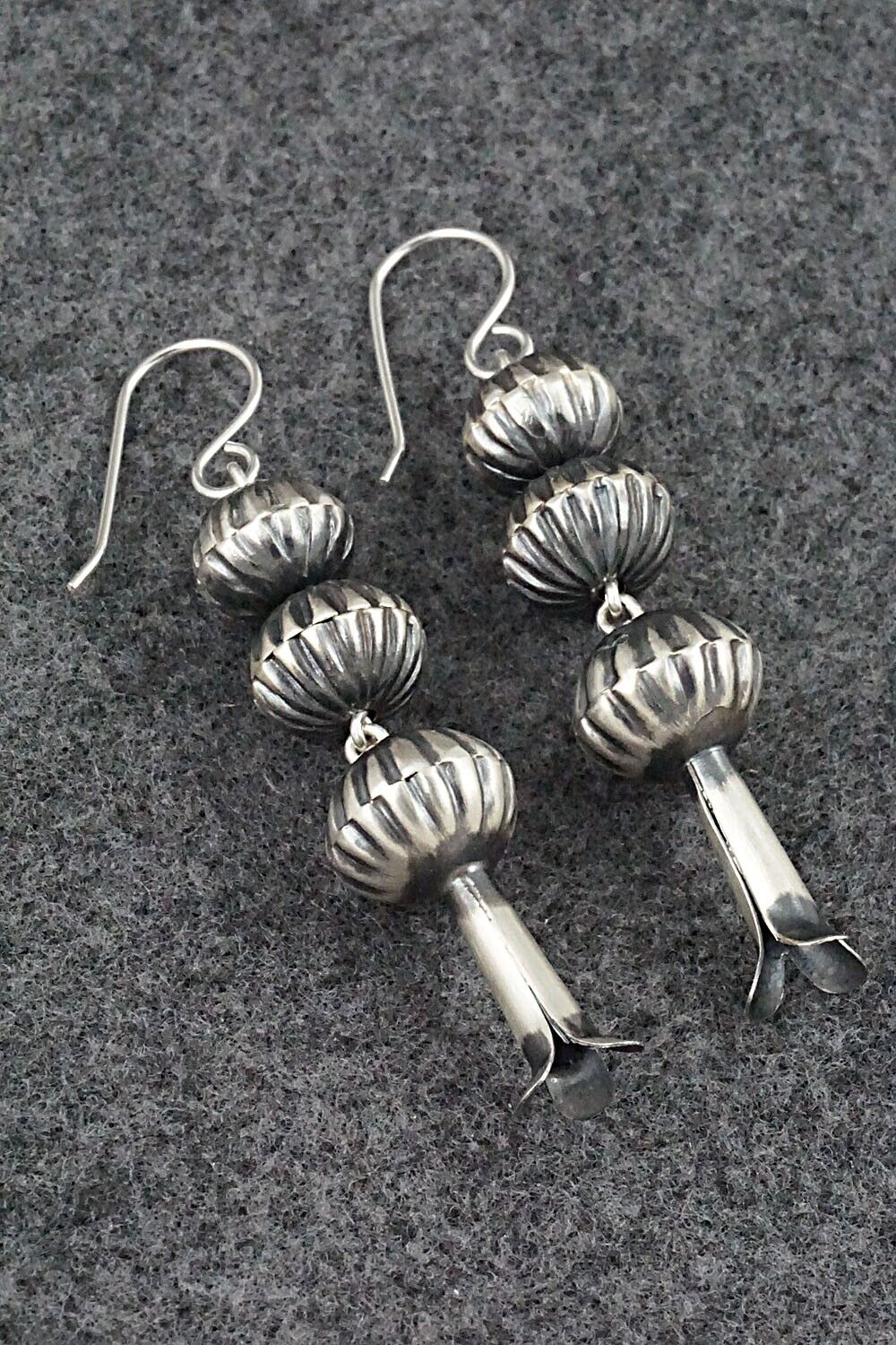 Sterling Silver Navajo Pearl Earrings - Tonisha Haley