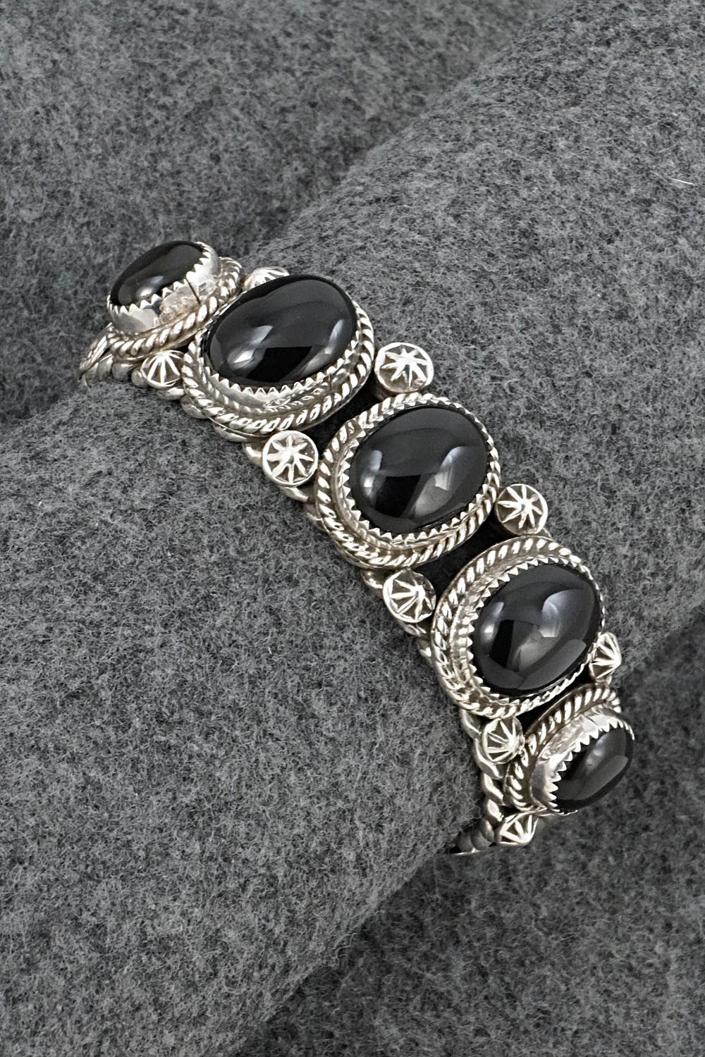 Onyx & Sterling Silver Bracelet - Emerson Delgarito