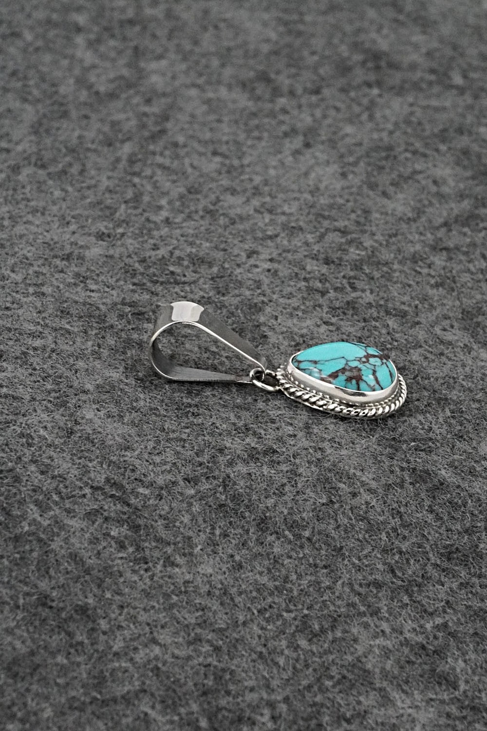 Turquoise & Sterling Silver Pendant - Eugene Gruber
