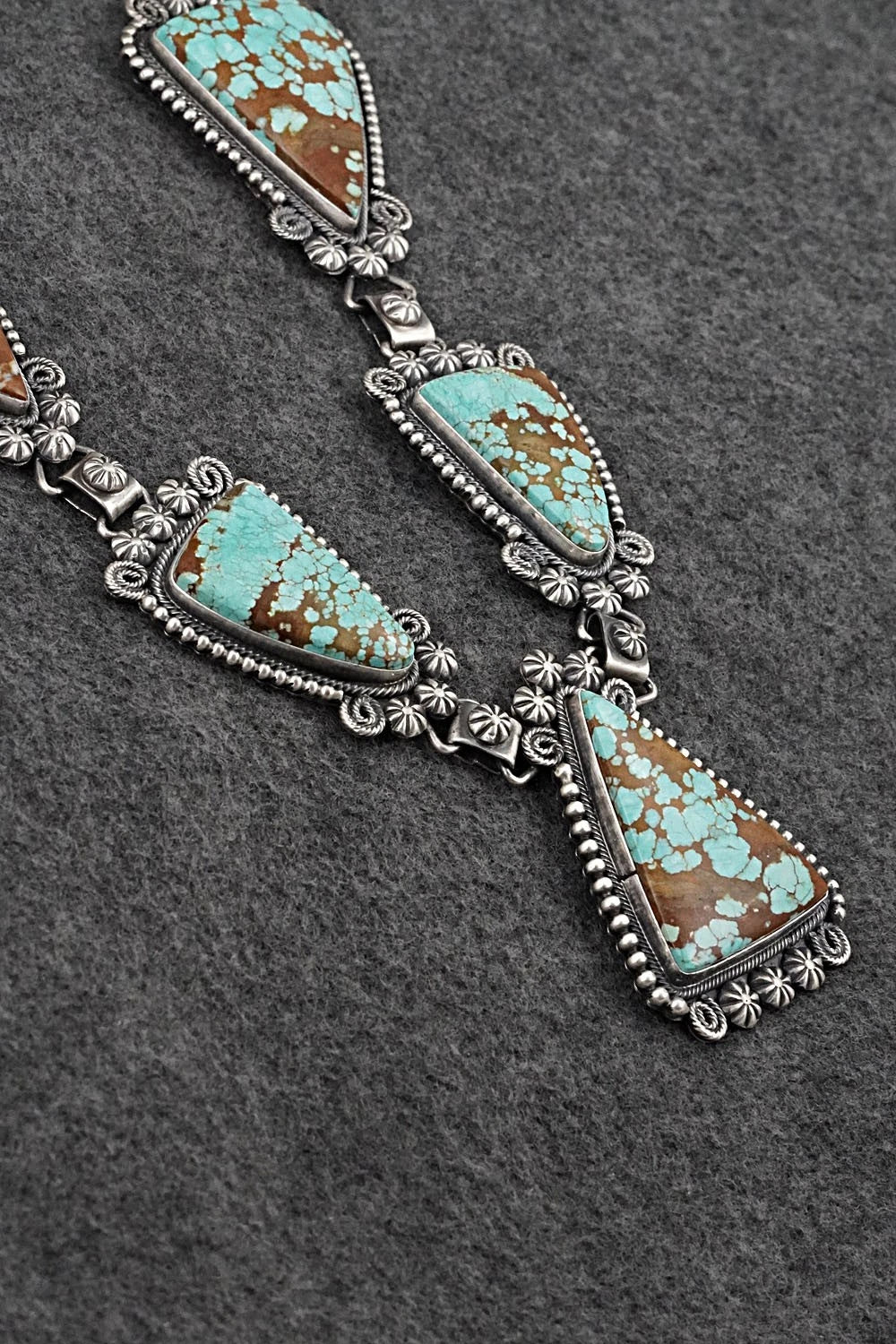 Turquoise & Sterling Silver Necklace and Earrings Set - Paul Livingston