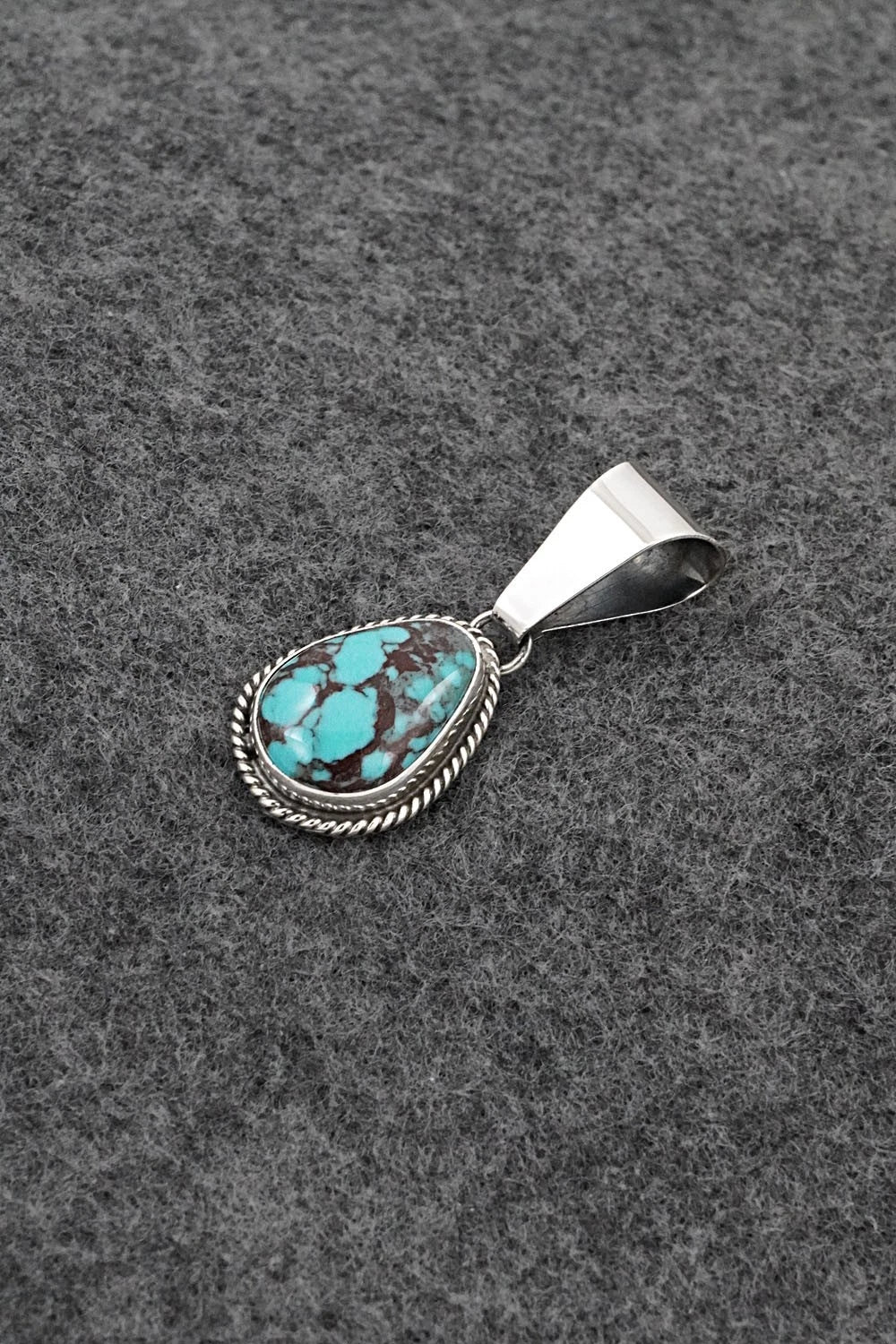 Turquoise & Sterling Silver Pendant - Eugene Gruber