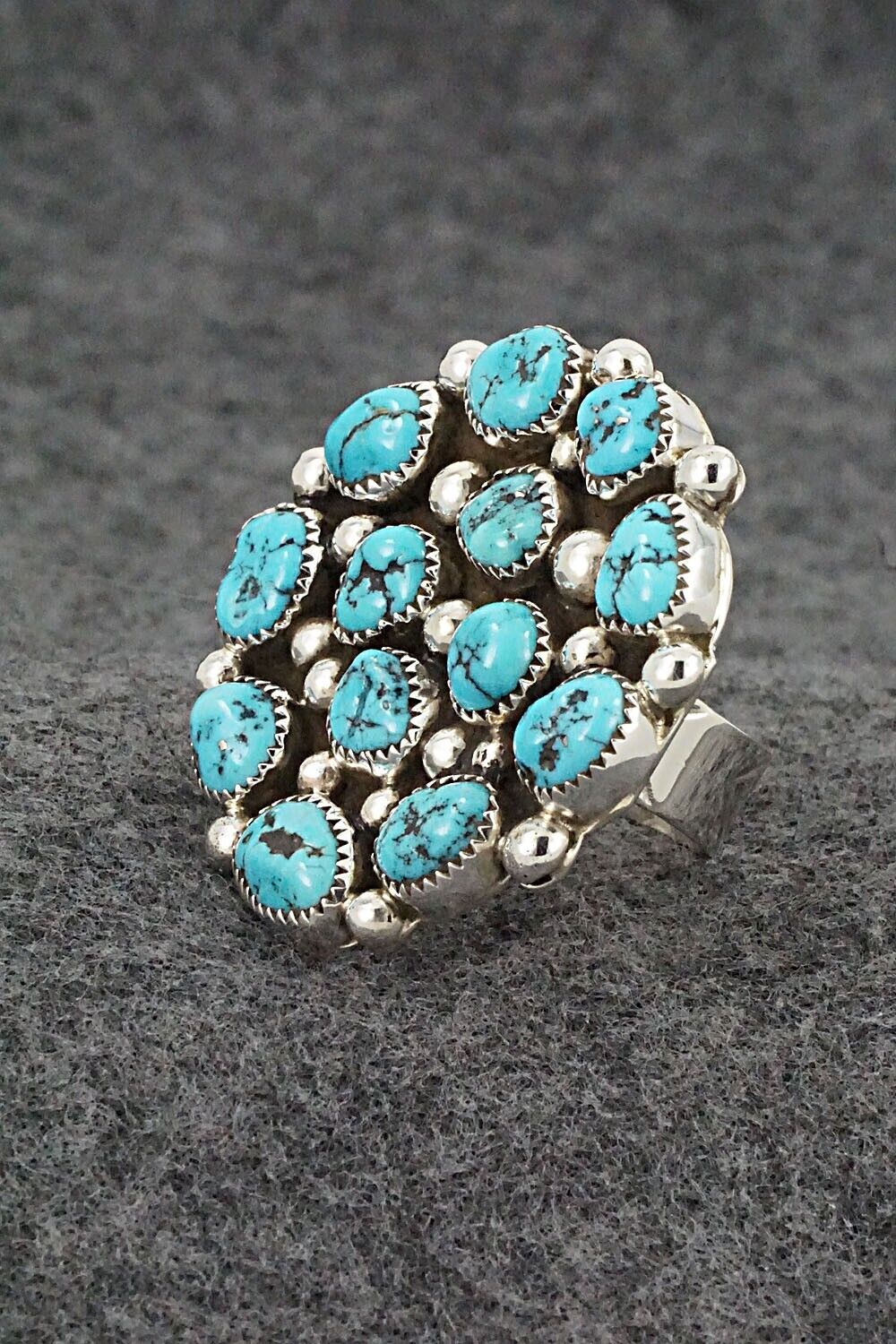 Turquoise and Sterling Silver Ring - Darlene Begay - Size 9