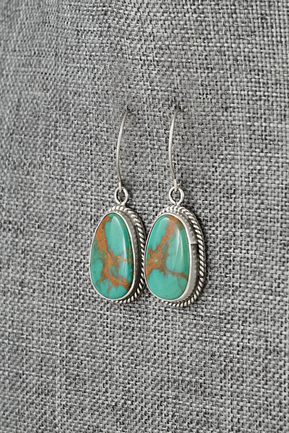 Turquoise & Sterling Silver Earrings - Rosemary Saunders