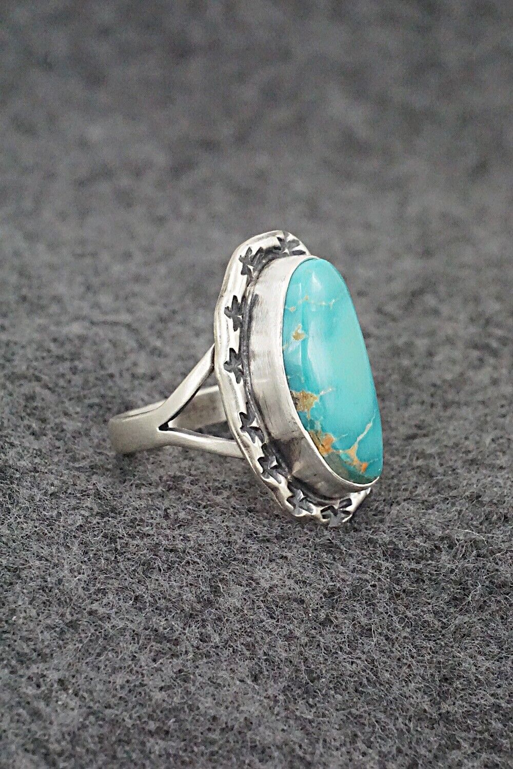 Turquoise & Sterling Silver Ring - Randy Boyd - Size 6.75