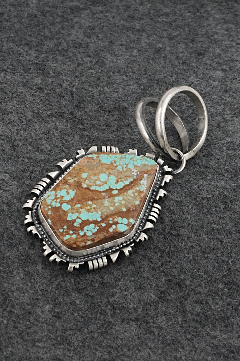 Turquoise & Sterling Silver Pendant - Randy Billy