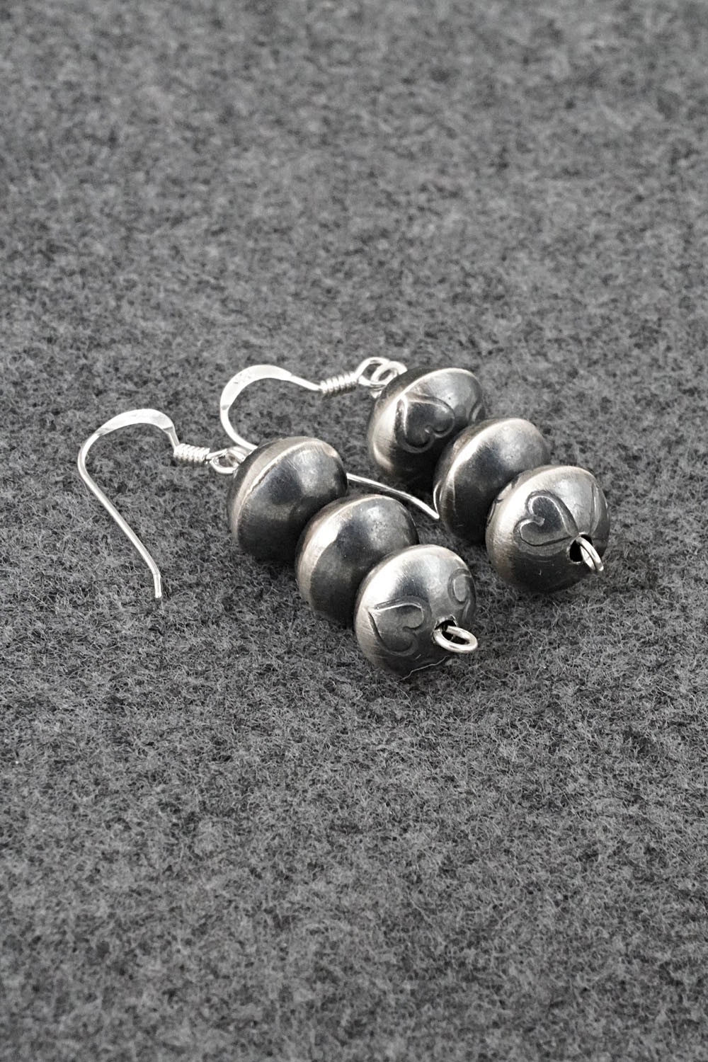 Sterling Silver Navajo Pearl Earrings - Crystal Haley
